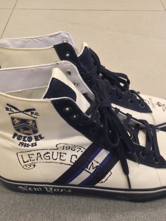 Polo Ralph Lauren Solomon Collegiate hi-tops sneakers SZ 10.5